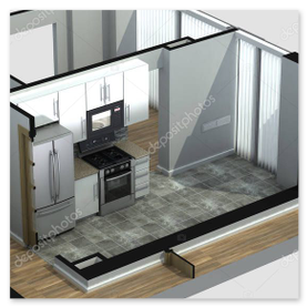 Cucina moderna in nuova costruzione