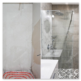 Bagno prima con sanitari datati