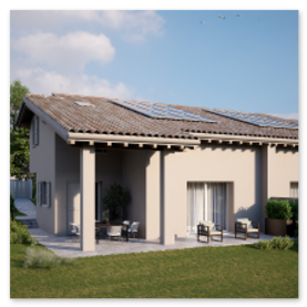 immagine ville abbinate dal porticato retrostante